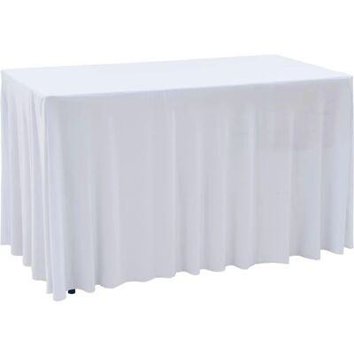 vidaXL Tovaglie elastiche bianche 243x76x74 cm - Tovaglie vidaXL Tovaglie elastiche bianche 243x76x74 cm - Tovaglie