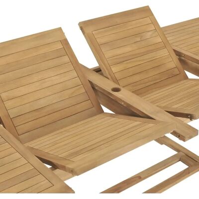 vidaXL Massiv Teak Holz Ausziehbarer Gartentisch - Gartenmöbel vidaXL Massiv Teak Holz Ausziehbarer Gartentisch - Gartenmöbel