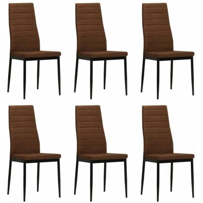 vidaXL Esszimmerstuhl-Set 6 Stück - Modernes Design Braun vidaXL Esszimmerstuhl-Set 6 Stück - Modernes Design Braun