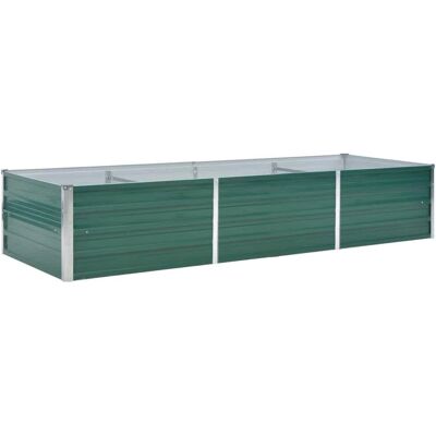 vidaXL Tuinverhoogd Bed van Gegalvaniseerd Staal 240x80x45 cm Groen - Verhoogd Tuinbed vidaXL Tuinverhoogd Bed van Gegalvaniseerd Staal 240x80x45 cm Groen - Verhoogd Tuinbed
