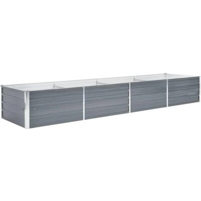 vidaXL Gartenhochbeet aus galvanisiertem Stahl 320x80x45cm Grau - Gartenhochbeet vidaXL Gartenhochbeet aus galvanisiertem Stahl 320x80x45cm Grau - Gartenhochbeet