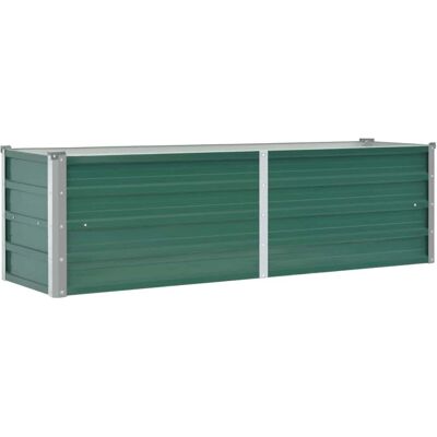 vidaXL Garten-Hochbeet Galvanisiertes Stahl 160x40x45 cm Grün - Hochbeet vidaXL Garten-Hochbeet Galvanisiertes Stahl 160x40x45 cm Grün - Hochbeet