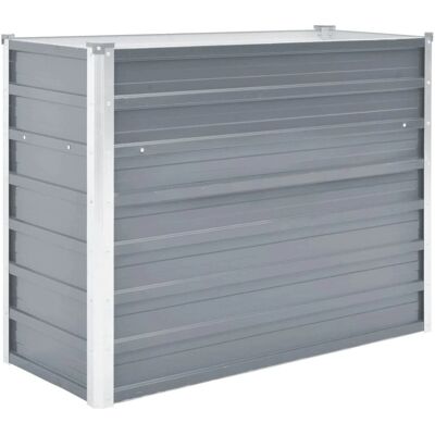 vidaXL Garten-Hochbeet Galvanisiert Stahl 100x40x77 cm Grau - Hochbeet Garten vidaXL Garten-Hochbeet Galvanisiert Stahl 100x40x77 cm Grau - Hochbeet Garten
