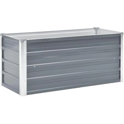 vidaXL Garten-Hochbeet Galvanisiertes Stahl 100x40x45 cm Grau - Hochbeet vidaXL Garten-Hochbeet Galvanisiertes Stahl 100x40x45 cm Grau - Hochbeet