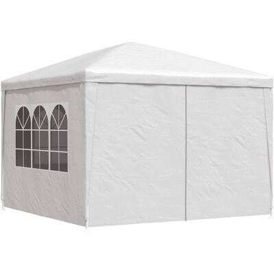 Tente de fête 3x3 m vidaXL - Blanc - Publicité Tente de fête 3x3 m vidaXL - Blanc - Publicité