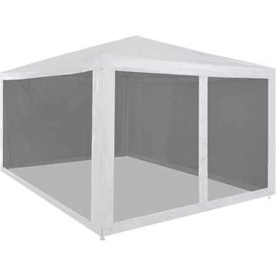 vidaXL Witte 4x3m Mesh Zijwanden Feesttent vidaXL Witte 4x3m Mesh Zijwanden Feesttent