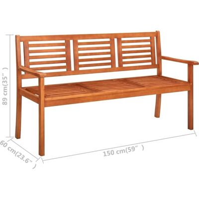 vidaXL Eukalyptus 3-Sitzer Gartentisch - Gartemöbel vidaXL Eukalyptus 3-Sitzer Gartentisch - Gartemöbel