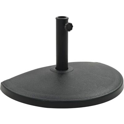vidaXL Sonnenschirmständer Halbrund Polyrésin - 15kg Schwarz Outdoor vidaXL Sonnenschirmständer Halbrund Polyrésin - 15kg Schwarz Outdoor
