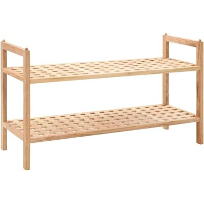 vidaXL Walnuss Schuhregal - 69x26x40 cm - Natur, Platzsparend, Leicht Zusammenbau vidaXL Walnuss Schuhregal - 69x26x40 cm - Natur, Platzsparend, Leicht Zusammenbau