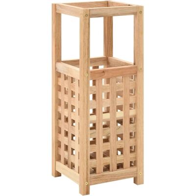 vidaXL Stojak na parasole z orzecha włoskiego - 18x18x50cm Naturalna elegancka przechowywanie vidaXL Stojak na parasole z orzecha włoskiego - 18x18x50cm Naturalna elegancka przechowywanie