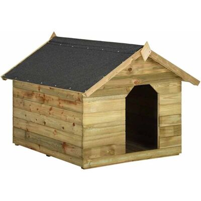 Hundehütte aus Holz im rustikalen Design - 105x123 cm Hundehütte aus Holz im rustikalen Design - 105x123 cm