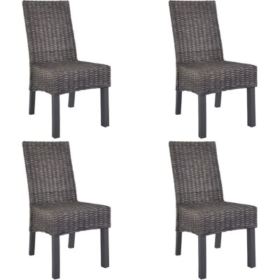vidaXL Ensemble de 4 chaises de salle à manger Kubu rotin et bois de mangue - Mobilier de cuisine vidaXL Ensemble de 4 chaises de salle à manger Kubu rotin et bois de mangue - Mobilier de cuisine