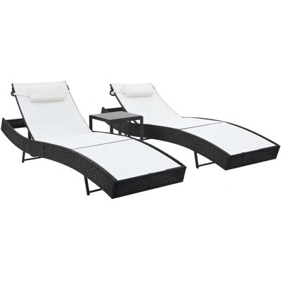 vidaXL Outdoor Lounge Chairs - Wasserfester Rattan, Verstellbares Rückenlehne vidaXL Outdoor Lounge Chairs - Wasserfester Rattan, Verstellbares Rückenlehne