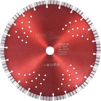 vidaXL Diamant Skivedisk - Turbo, Huller, 300mm - Diamant Skive til Beton & Sten vidaXL Diamant Skivedisk - Turbo, Huller, 300mm - Diamant Skive til Beton & Sten