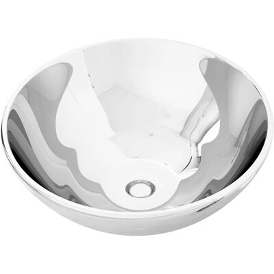 vidaXL Keramisch Zilveren 32,5x14cm Wastafel - Washbasin vidaXL Keramisch Zilveren 32,5x14cm Wastafel - Washbasin