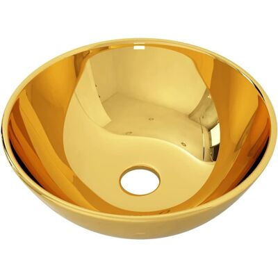 vidaXL Guld Keramisk Vaske 28x10cm - Overflademontering badeværelse vidaXL Guld Keramisk Vaske 28x10cm - Overflademontering badeværelse