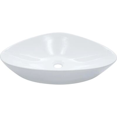 vidaXL Weiße Keramik Dreieck Waschbecken - Waschbeckenart vidaXL Weiße Keramik Dreieck Waschbecken - Waschbeckenart