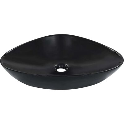 vidaXL Schwarzes Keramik-Waschtisch - Badezimmerbecken vidaXL Schwarzes Keramik-Waschtisch - Badezimmerbecken