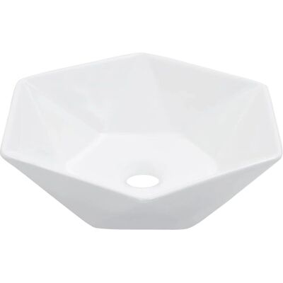 vidaXL Umywalka 41x36.5x12cm Ceramika Biała Łazienka vidaXL Umywalka 41x36.5x12cm Ceramika Biała Łazienka