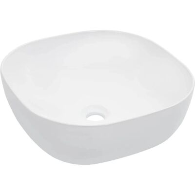 vidaXL Biały Kwadratowy Ceramiczny Umywalka 42,5x42,5x14,5cm - Umywalka vidaXL Biały Kwadratowy Ceramiczny Umywalka 42,5x42,5x14,5cm - Umywalka