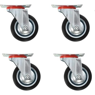 vidaXL 75mm Schwerlast Drehrollen - Drehrollen vidaXL 75mm Schwerlast Drehrollen - Drehrollen