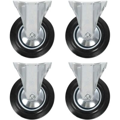 vidaXL 160mm Faste hjul - Hjul / Hjul til møbler vidaXL 160mm Faste hjul - Hjul / Hjul til møbler
