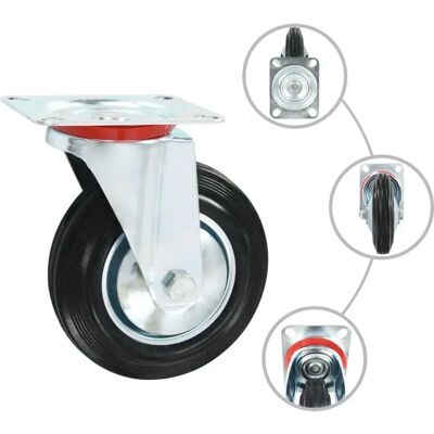 vidaXL 4x Obrotowe kółka 160mm Ciężkie kółka do wózków vidaXL 4x Obrotowe kółka 160mm Ciężkie kółka do wózków