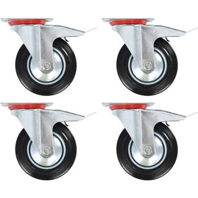 vidaXL Modell 160 mm Drehrollen mit Doppelbremsen - Rollen/Wheels vidaXL Modell 160 mm Drehrollen mit Doppelbremsen - Rollen/Wheels