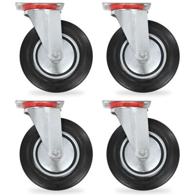 vidaXL 4 Stück Drehbare Rollen 200 mm - Rollen vidaXL 4 Stück Drehbare Rollen 200 mm - Rollen