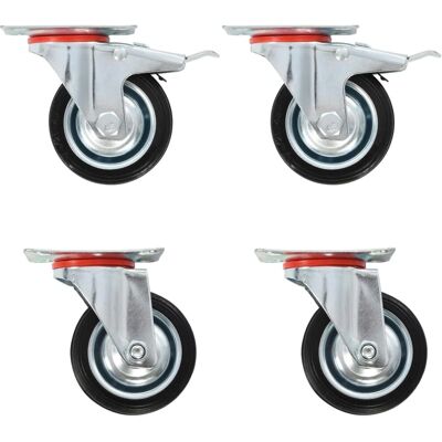 vidaXL 75 mm Drehbare Rollen - Rollen für Möbel & Geräte vidaXL 75 mm Drehbare Rollen - Rollen für Möbel & Geräte