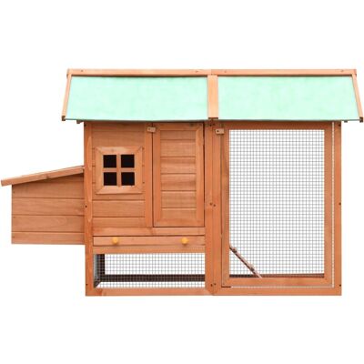 vidaXL Kyllingehus 170x81x110 cm Brun Grøn vidaXL Kyllingehus 170x81x110 cm Brun Grøn