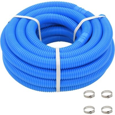 vidaXL Zwembadslang met Klemmen Blauw 38 mm 12 m - Zwembadslang vidaXL Zwembadslang met Klemmen Blauw 38 mm 12 m - Zwembadslang