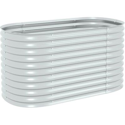 vidaXL Garden Raised Bed 160x80x81 cm Galvanised Steel Silver - Raised Garden Bed vidaXL Garden Raised Bed 160x80x81 cm Galvanised Steel Silver - Raised Garden Bed