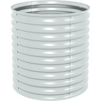 vidaXL Garden Raised Bed 80x80x81 cm Galvanised Steel Silver - Garden Raised Bed vidaXL Garden Raised Bed 80x80x81 cm Galvanised Steel Silver - Garden Raised Bed