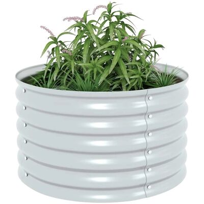 vidaXL Garten-Hochbeet 80x80x44 cm Verzinkter Stahl Silber - Hochbeet vidaXL Garten-Hochbeet 80x80x44 cm Verzinkter Stahl Silber - Hochbeet