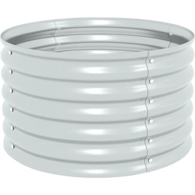 vidaXL Garden Raised Bed 80x80x44cm Galvanised Steel Silver - Garden Raised Bed vidaXL Garden Raised Bed 80x80x44cm Galvanised Steel Silver - Garden Raised Bed