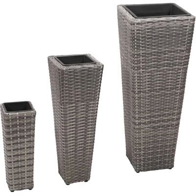 vidaXL Tuin verhoogde bedden 3 stuks Grijs Buitenplantbakken vidaXL Tuin verhoogde bedden 3 stuks Grijs Buitenplantbakken