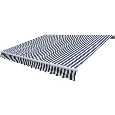 vidaXL Klappmarkise Manuell 300 cm Blau/Weiß - Markise vidaXL Klappmarkise Manuell 300 cm Blau/Weiß - Markise