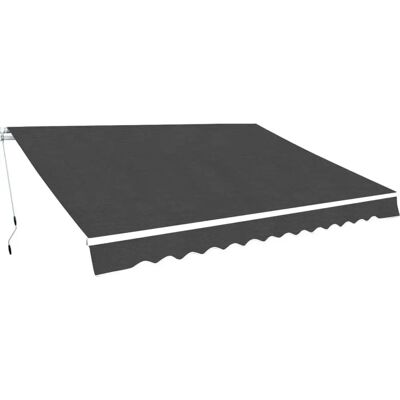 vidaXL 400cm Antraciet Handmatige Markies vidaXL 400cm Antraciet Handmatige Markies