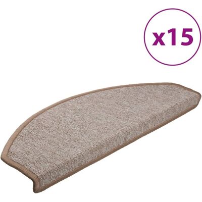 vidaXL 65x24x4cm Hellbraun 15 Treppenmatten - Treppenart vidaXL 65x24x4cm Hellbraun 15 Treppenmatten - Treppenart