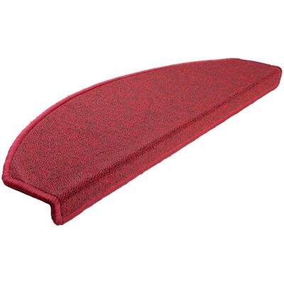 vidaXL 15 Tappetini per scale Bordeaux Rosso 65x24x4cm vidaXL 15 Tappetini per scale Bordeaux Rosso 65x24x4cm