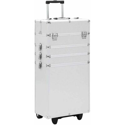 vidaXL Make-up Koffer Aluminium Zilver - Make-up koffer vidaXL Make-up Koffer Aluminium Zilver - Make-up koffer