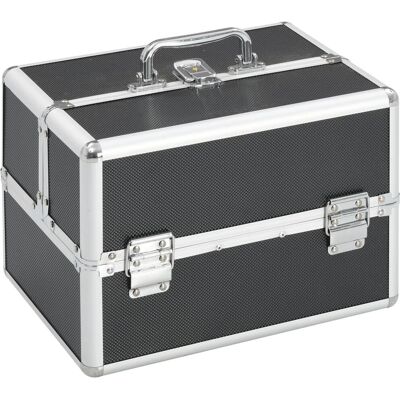 vidaXL Make-up Case Schwarz Aluminium - Make-up Case vidaXL Make-up Case Schwarz Aluminium - Make-up Case