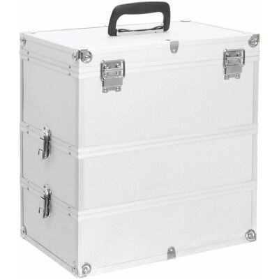 vidaXL Make-up Case 37x24x40 cm Silber Aluminium - Kosmetikaufbewahrung vidaXL Make-up Case 37x24x40 cm Silber Aluminium - Kosmetikaufbewahrung
