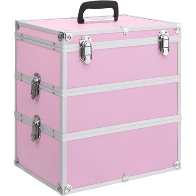 vidaXL Rosa Aluminium Kosmetikkoffer 37x24x40cm vidaXL Rosa Aluminium Kosmetikkoffer 37x24x40cm