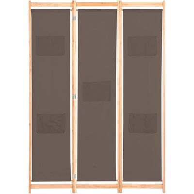 Divisor de Habitaciones de 3 Paneles VidaXL Marrón - Separador Divisor de Habitaciones de 3 Paneles VidaXL Marrón - Separador