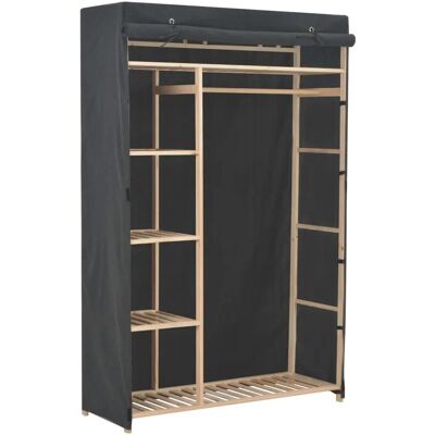 Armoire en tissu gris vidaXL de rangement - Armoire - Publicité Armoire en tissu gris vidaXL de rangement - Armoire - Publicité
