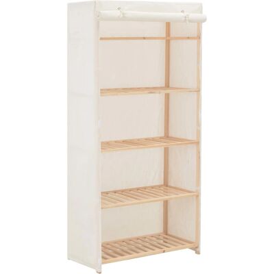 Armoire en tissu blanc vidaXL 79x40x170 cm - Armoire - Publicité Armoire en tissu blanc vidaXL 79x40x170 cm - Armoire - Publicité