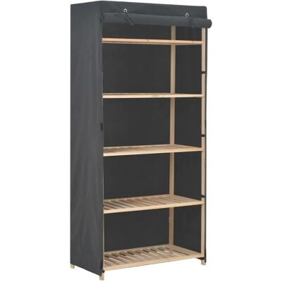 vidaXL 248191 Grauer Stoffkleiderschrank - Kleiderschrank vidaXL 248191 Grauer Stoffkleiderschrank - Kleiderschrank