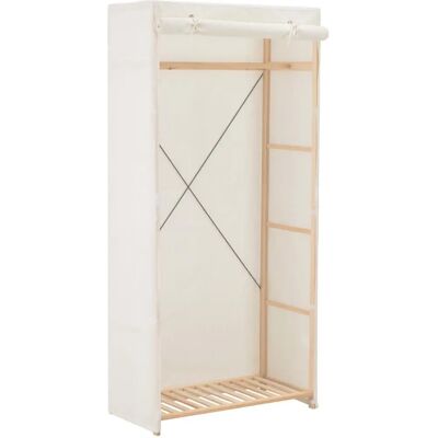 Armoire en tissu blanc vidaXL pour rangement de vêtements étagères - Armoire - Publicité Armoire en tissu blanc vidaXL pour rangement de vêtements étagères - Armoire - Publicité